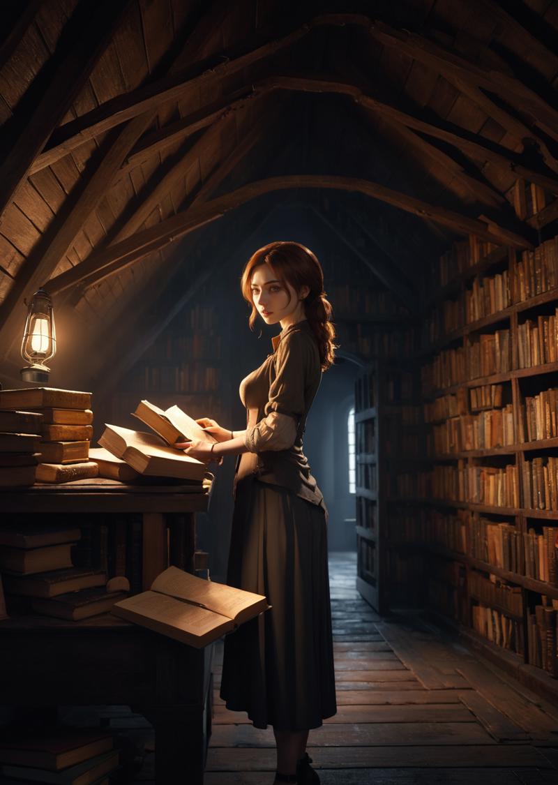 00457-1283406703-anime  cleavage__1girl explores a dimly lit attic filled with old books, casting eerie shadows on the walls. close up qurare mag.png